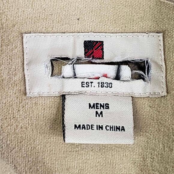 Woolrich Shirt Chamois Pocket Mens Size Medium M LS Button Down Light Tan - Picture 7 of 11